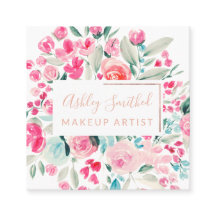 Roos Gold pinkfloral waterverf chic make-up