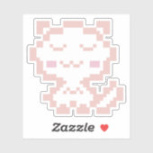 Roos Gold Pixel Cat Sticker (Vel)