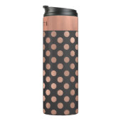 Roos Gold Polka Dot Custom Thermische Tumbler Thermosbeker (Geroteerd rechts)