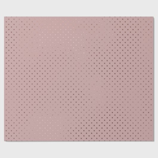 Roos Gold Polka Dot Pattern op Blush Pink Cadeaupapier (Vlak)