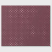 Roos Gold Polka Dot Pattern op Bourgogne Cadeaupapier (Vlak)