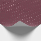 Roos Gold Polka Dot Pattern op Bourgogne Cadeaupapier (Hoek)
