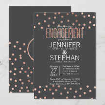 Roos Gold Polka Dots en Charcoal Grey Verloving