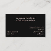 Roos Gold Polka Dots en cupcake Bakery Visitekaartje (Achterkant)