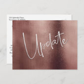 Roos Gold Postponed Wedding Update Aankondiging Briefkaart (Voorkant / Achterkant)