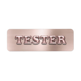 Roos Gold Powder roze 3D-tester monsterflacons Etiket