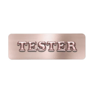 Roos Gold Powder roze 3D-tester monsterflacons Etiket