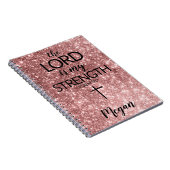 Roos Gold Prayer Journal De Heer is mijn kracht Notitieboek (Rechterzijde)