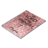 Roos Gold Prayer Journal De Heer is mijn kracht Notitieboek (Linkerzijde)