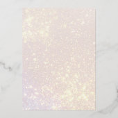 Roos Gold Princess Invitation Folie Uitnodiging (Achterkant)