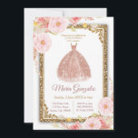 Roos Gold Princess Invitation - White Mis Quince Kaart<br><div class="desc">Roos Gold Princess Invitation - White Mis Quince Invitation Mis Quince Anos,  15e verjaardag</div>