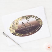 Roos Gold Product Label Cream Flowers en Monogram (Envelop)
