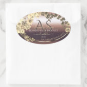 Roos Gold Product Label Cream Flowers en Monogram (Tas)