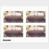 Roos Gold Product Label Cream Flowers en Monogram (Vel)