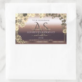 Roos Gold Product Label Cream Flowers en Monogram (Tas)
