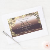 Roos Gold Product Label Cream Flowers en Monogram (Envelop)