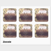 Roos Gold Product Label Cream Flowers en Monogram (Vel)