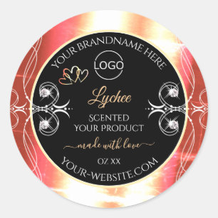 Roos Gold Product Labels diamanten zwart met Logo