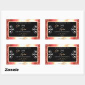 Roos Gold Product Labels diamanten zwart met Logo (Vel)