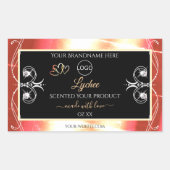 Roos Gold Product Labels diamanten zwart met Logo (Voorkant)