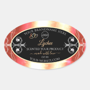 Roos Gold Product Labels diamanten zwart met Logo