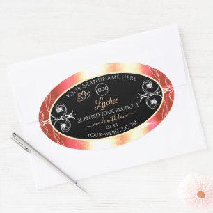 Roos Gold Product Labels diamanten zwart met Logo