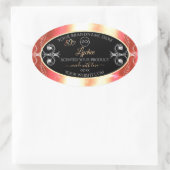 Roos Gold Product Labels diamanten zwart met Logo (Tas)