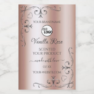 Roos Gold Product Labels Silver  Corner Logo Voedselcontainer Etiket