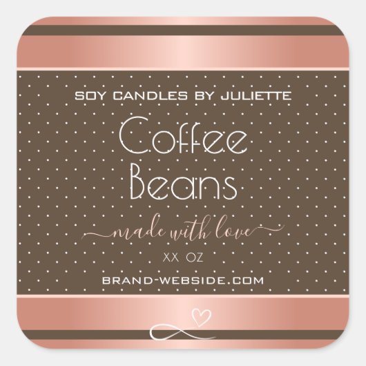 Roos Gold Product Packaging Labels Bruin gekleurd (Voorkant)