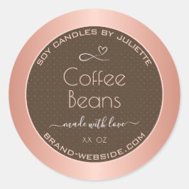 Roos Gold Product Packaging Labels Bruin gekleurd