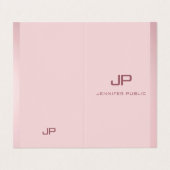 Roos Gold Professional Modern Monogrammed Elegant Visitekaartje (Buitenkant ongevouwen)