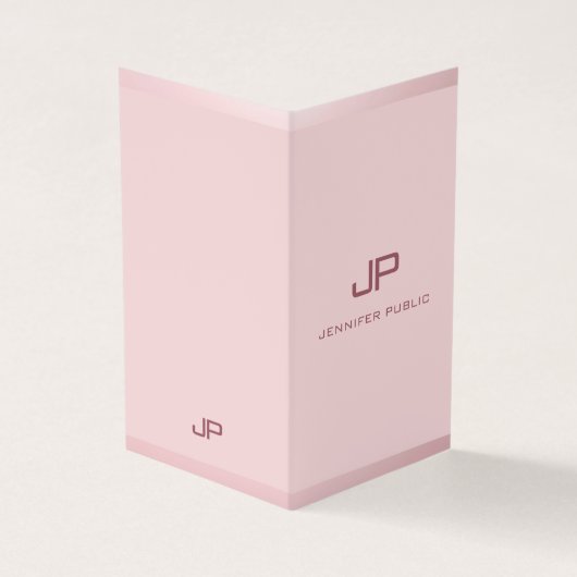 Roos Gold Professional Modern Monogrammed Elegant Visitekaartje (Buitenkant)