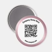 Roos Gold Promotionele Bedrijfsnaam QR Code Magneet (Voorkant / Achterkant)