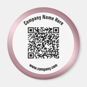 Roos Gold Promotionele Bedrijfsnaam QR Code Magneet