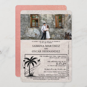 Roos Gold Puerta Vallarta Passport Wedding Kaart