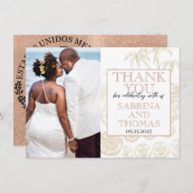 Roos Gold Puerta Vallarta trouwfoto dank u