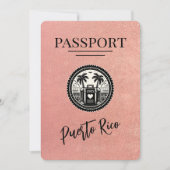 Roos Gold Puerto Rico Passport Save The Date (Voorkant)