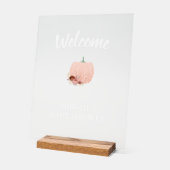 Roos Gold Pumpkin Baby shower Welkom Acryl Bord (Hoek)