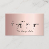 Roos Gold QR Code Zakelijke Cadeaubon Kaart Visitekaartje (Voorkant)