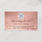 Roos Gold Quality Nail Script QR Code Logo Visitekaartje (Achterkant)
