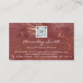 Roos Gold Quality Nail Script QR Code Logo Visitekaartje (Achterkant)