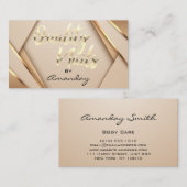 Roos Gold Quality Nails Script Geometric Lijst Visitekaartje (Voorkant / Achterkant)