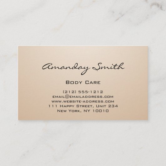 Roos Gold Quality Nails Script Geometrische Logo Visitekaartje (Achterkant)