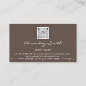 Roos Gold Quality Nails Script Lijst QR Code Logo Visitekaartje (Achterkant)