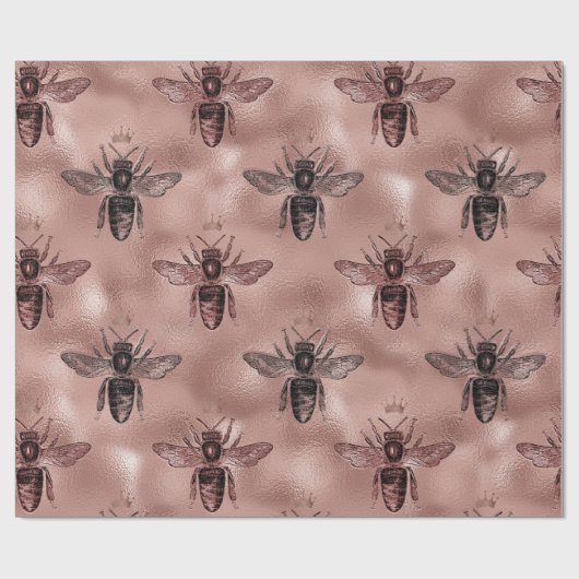 Roos Gold Queen Bee Cadeaupapier (Vlak)