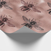 Roos Gold Queen Bee Cadeaupapier (Hoek)