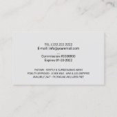 Roos Gold Quill-Logo van de leningtekenaar Visitekaartje (Achterkant)