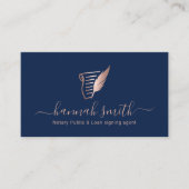 Roos Gold Quill Navy Notional Loan Signing Agent Visitekaartje (Voorkant)