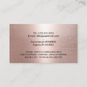 Roos Gold Quill Pen Logo Visitekaartje (Achterkant)