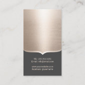 Roos Gold Quill Pen Visitekaartje (Achterkant)